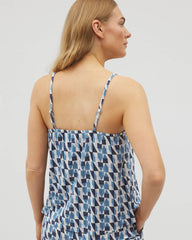 Smocked Pajama Cami - PRISM GEO MID NAVY | Soma Women