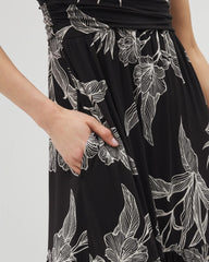 Goddess Tiered Maxi Dress - PLUMERIA BLOOMS GRAND BLK | Soma Women