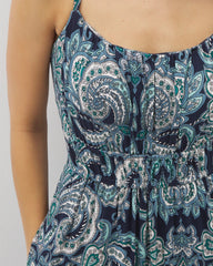 Paradiso Maxi Bra Dress - SHOW OFF PAISLEY NAVY | Soma Women