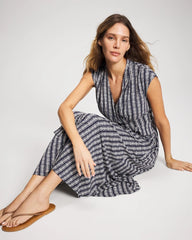 Serenity Maxi Bra Dress - BELLE STRIPE NAVY | Soma Women