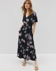 Oasis Midi Bra Dress - FLORAL HAVEN BLACK | Soma Women