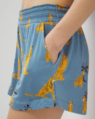 Pajama Shorts - FELINE FUN BLUE HEAVEN | Soma Women
