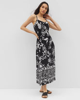 Paradiso Midi Bra Dress - PEACEFUL FLORA BLK | Soma Women