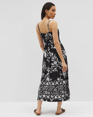 Paradiso Midi Bra Dress - PEACEFUL FLORA BLK | Soma Women