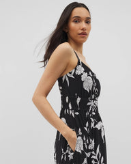 Paradiso Midi Bra Dress - PEACEFUL FLORA BLK | Soma Women