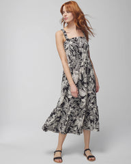 Midi Bra Dress - PATTERNED PALMS BLACK | Soma Women
