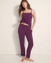 Rib Ankle Pajama Pants - BLACKBERRY WINE | Soma Women
