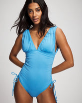 V-Neck One-Piece - AZURE BLUE | Soma Women