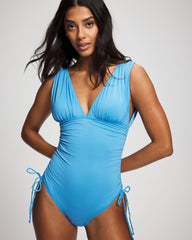 V-Neck One-Piece - AZURE BLUE | Soma Women