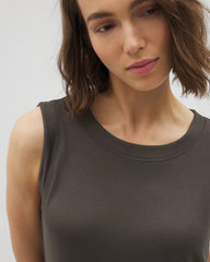 Rib Knit Sleeveless Top - DARK GRAY OLIVE | Soma Women