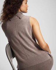 Premier Knit Sweater Turtleneck Sleeveless Top - HEATHER FAWN | Soma Women