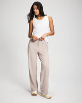 Essential Terry Straight Leg Pants - HEATHER MINK | Soma Women