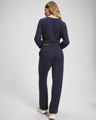 Essential Terry Straight Leg Pants - DEEP INDIGO | Soma Women