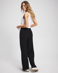 Essential Terry Straight Leg Pants - BLACK | Soma Women