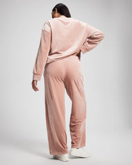 Velour Straight Leg Pants - ADOBE ROSE | Soma Women