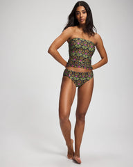 Bandeau Tankini Top - PALMY PATTERNS NAVY | Soma Women