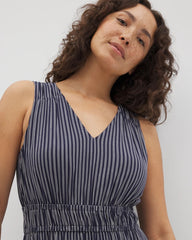 Riviera Surplice Maxi Bra Dress - DESTIN STRIPE NAVY | Soma Women