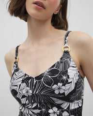 Scoop Neck Tankini - BLACK | Soma Women
