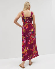 Bahia Maxi Bra Dress - SUNRISE FLORA RED BEAUTY | Soma Women