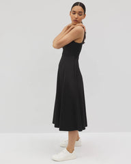 Lounge Square Neck Midi Dress - BLACK | Soma Women