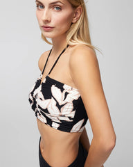 Halter Crop Top - LEAF IT BE BLACK MINI | Soma Women