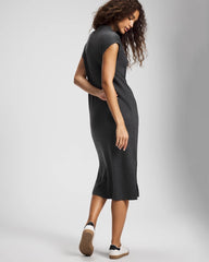 Premier Knit Sweater Funnel Neck Midi Dress - HEATHER QUARTZ | Soma Women