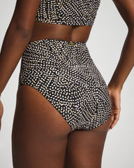 On The Dot High Waist Bottom - BLACK MULTI | Soma Women