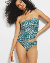 Ruched Side Bikini Bottom - AMAZONIA TILE M DEEP TEAL | Soma Women
