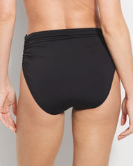 Beattie Side-Shirred Bikini Bottom - BLACK | Soma Women
