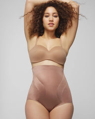 Mid-Level Shaping Vanishing Edge High-Waist Brief - WARM SIENNA | Soma Women