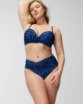 Twist-Front Bikini Bottom - UNBELEAFABLE TRUE BLUE | Soma Women