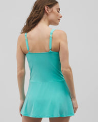 Beyond Control Grommets Swim Dress - CARIBBEAN TEAL | Soma Women