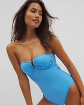 La Cote Dazure Bandeau Macrame One-Piece Suit - LAVOIR BLEU | Soma Women