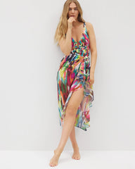 Keep It Moving Chiffon Ruffle Sarong - MULTI | Soma Women