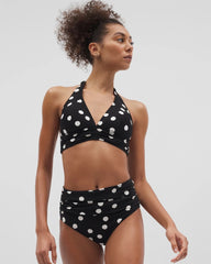 Ruched High-Waist Bikini Bottom - MOVEMENT DOT MINI B | Soma Women