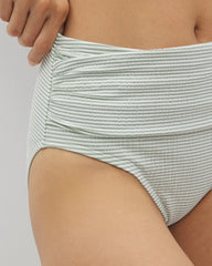 Seersucker High-Waist Bottoms - GREEN SEERSUCKER | Soma Women