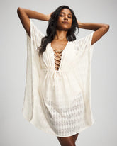 Sunkissed Crochet Chiffon Caftan - COCONUT WATER | Soma Women