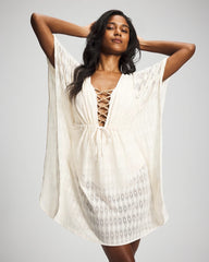 Sunkissed Crochet Chiffon Caftan - COCONUT WATER | Soma Women