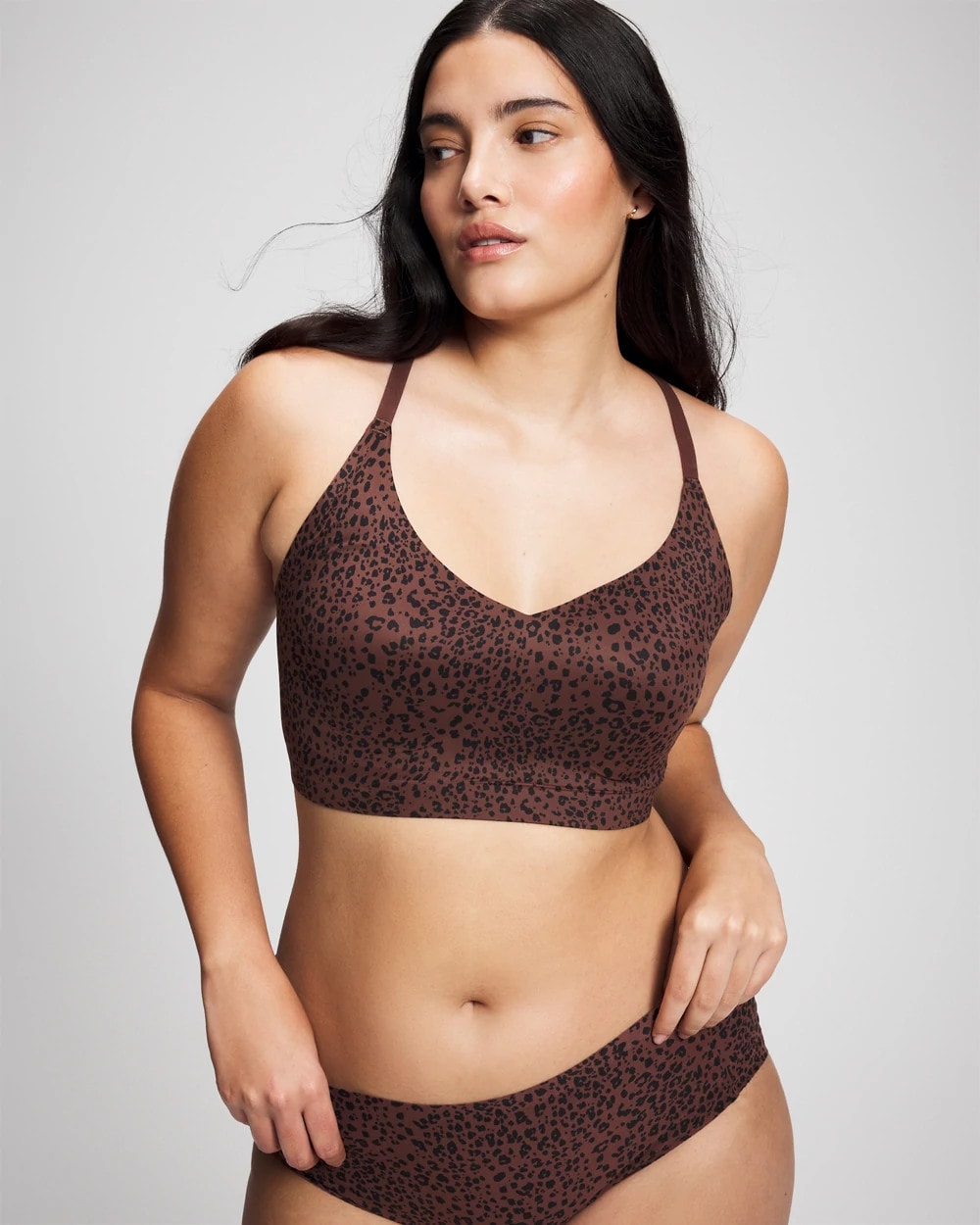 Racerback Bralette with Lace Back - HOT SPOT MOCHA MINI | Soma Women