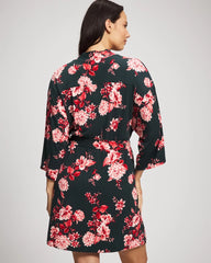 Short Robe - COTTAGE FLORAL GREEN | Soma Women