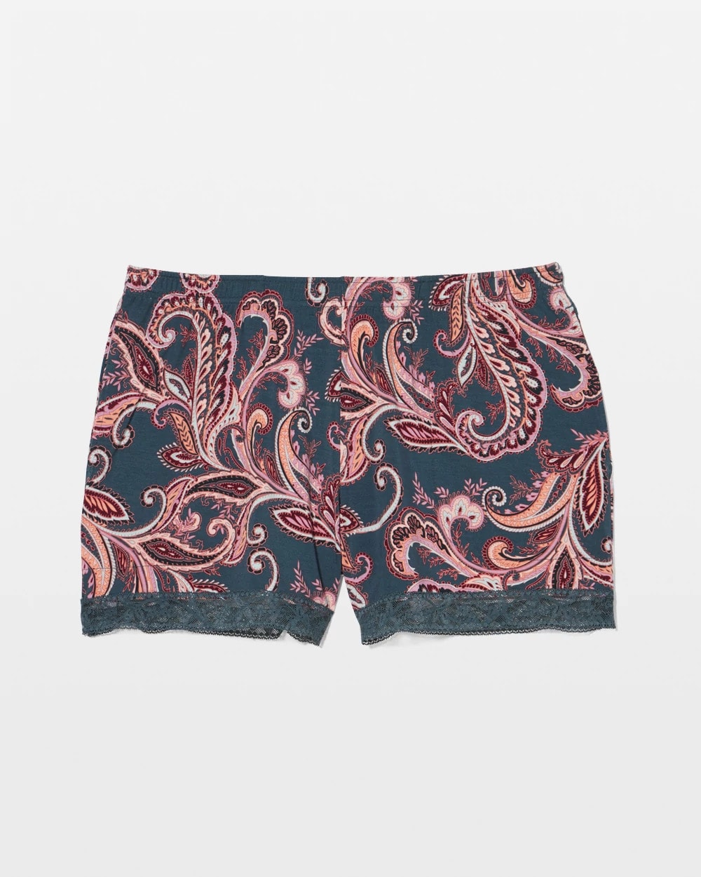 Lace-Trim Pajama Shorts - IMPERIAL PAISLEY MD PET | Soma Women