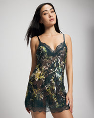 Silk Burnout Chemise - FERN FANTASY DARK HARBOUR | Soma Women