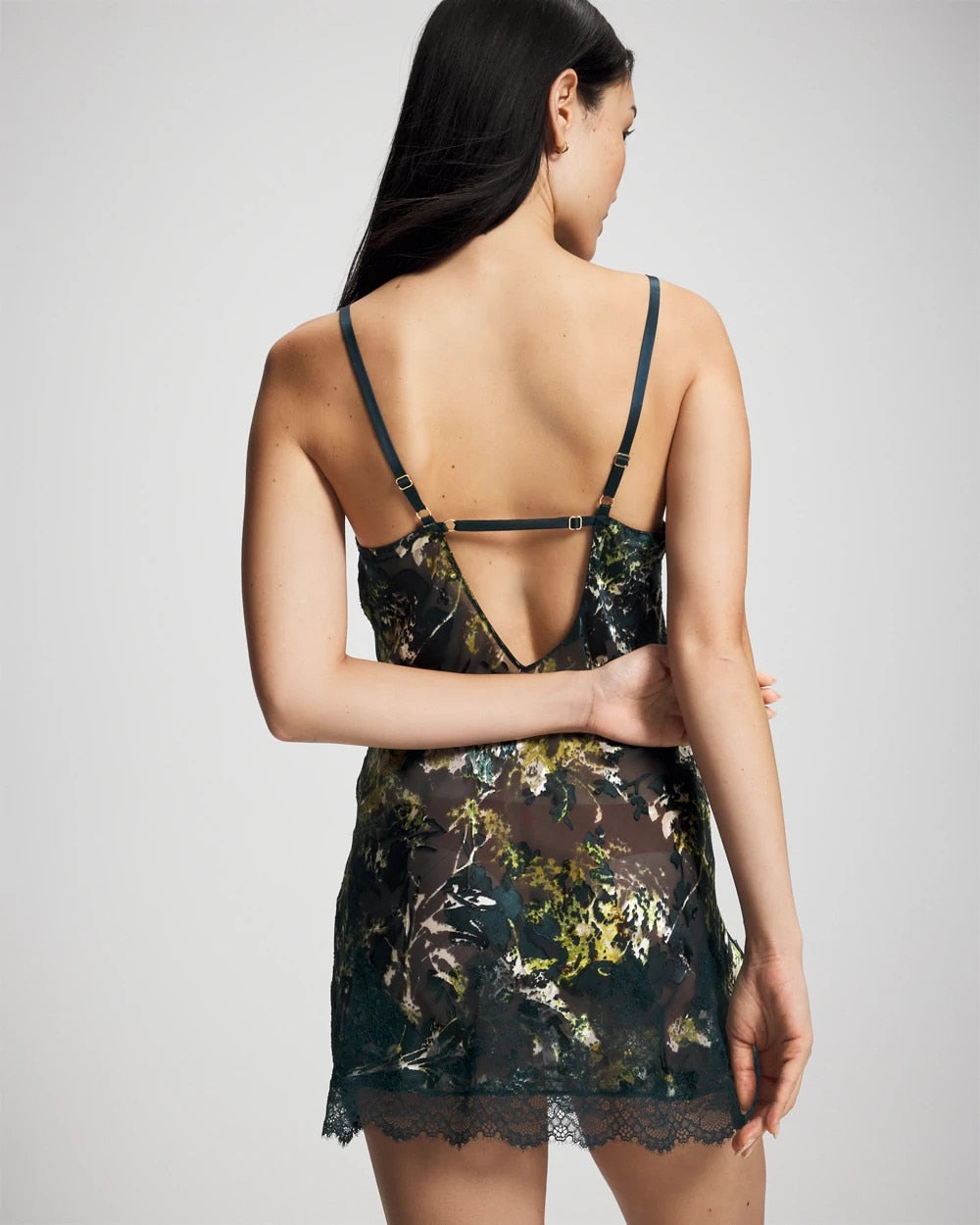 Silk Burnout Chemise - FERN FANTASY DARK HARBOUR | Soma Women