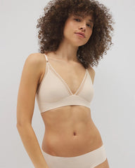 Geo Lace Trim Bralette - PALE SAND | Soma Women