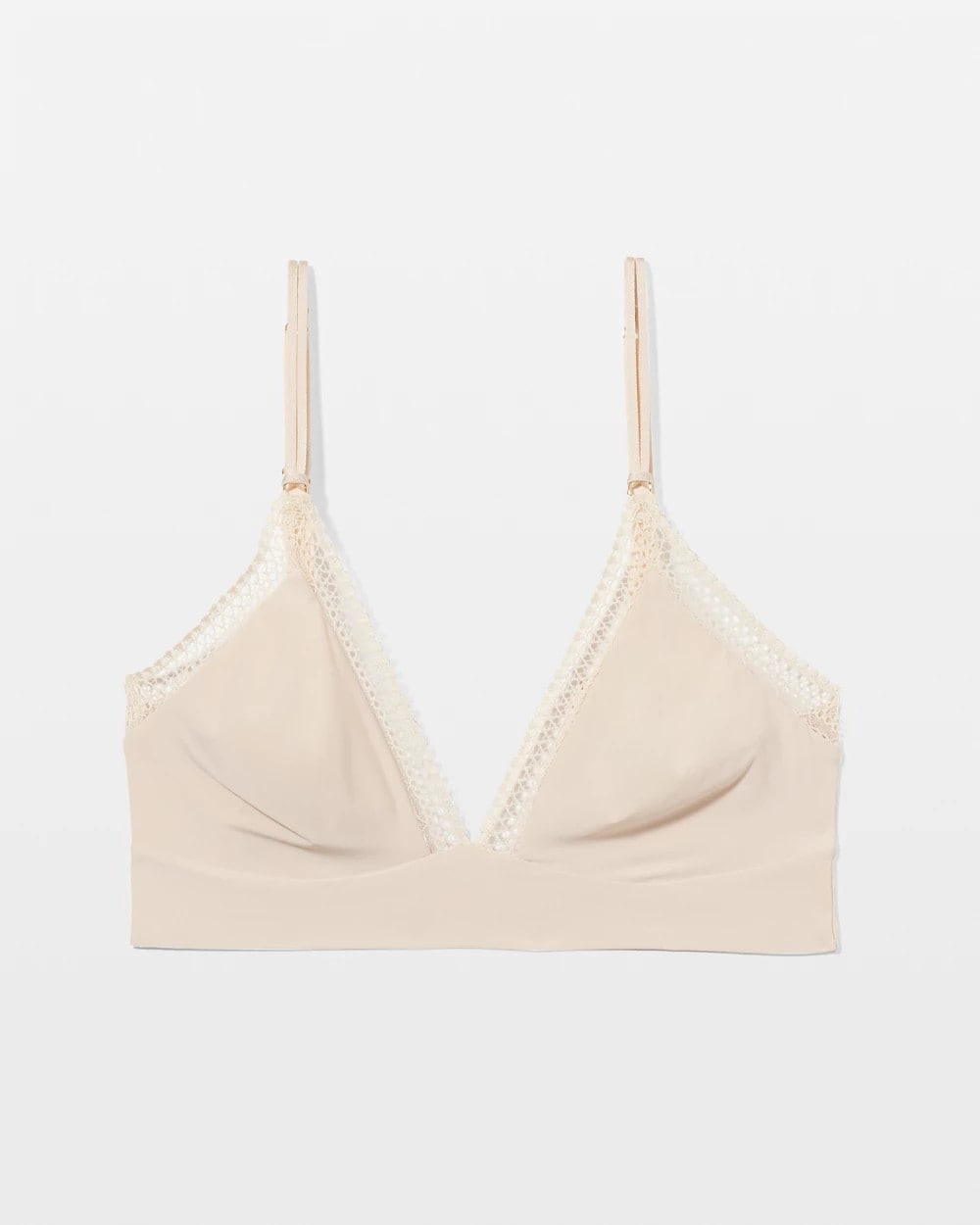Geo Lace Trim Bralette - PALE SAND | Soma Women