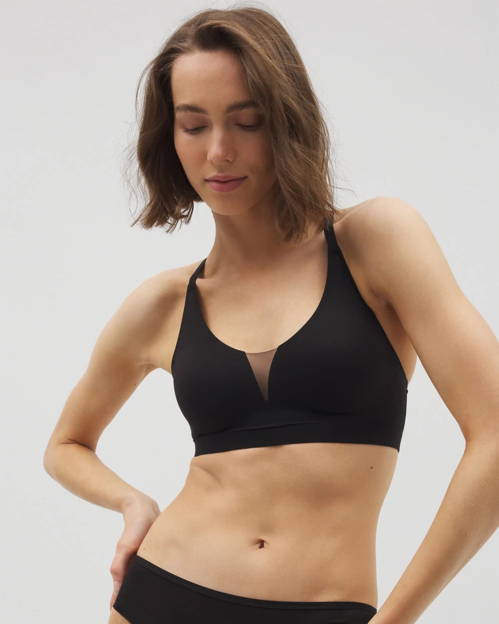 Racerback Mesh Bralette - BLACK | Soma Women