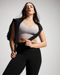 Seamless Bra With Strappy Back - MINERAL GRAY | Soma Women