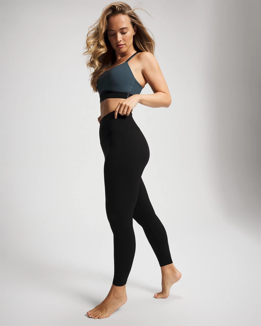 Racerback Yoga Bra - PETROL/BLACK | Soma Women