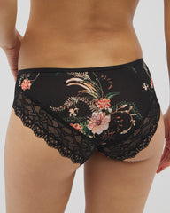 Hipster Panty with Enchanting Lace - PARADISE PLUMES D M BLACK | Soma Women