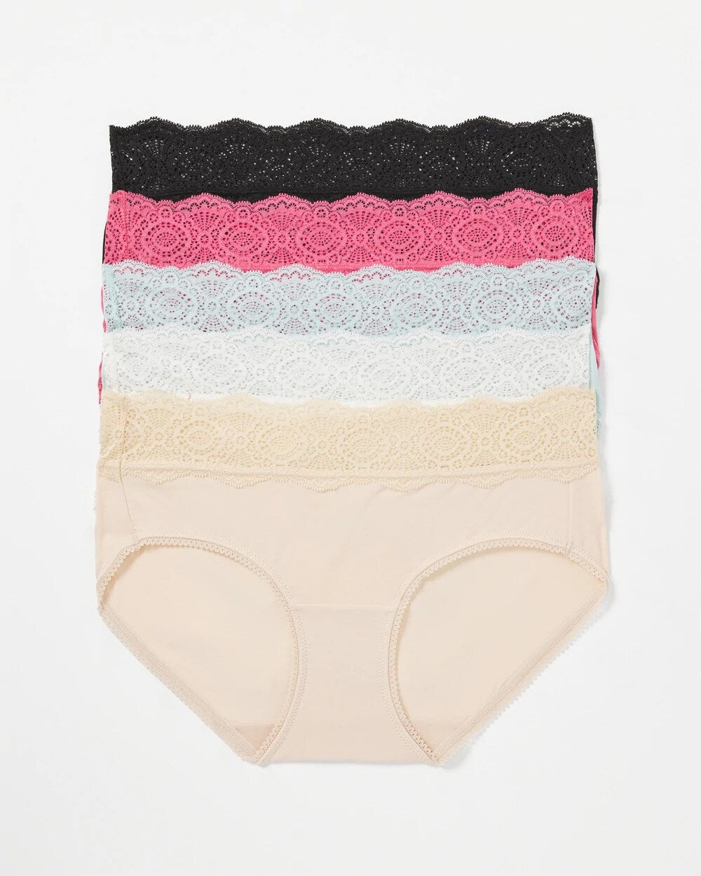 Hipster Panty with Crochet Lace 5 Pack - RAPTURE ROSE MULTIPACK | Soma Women